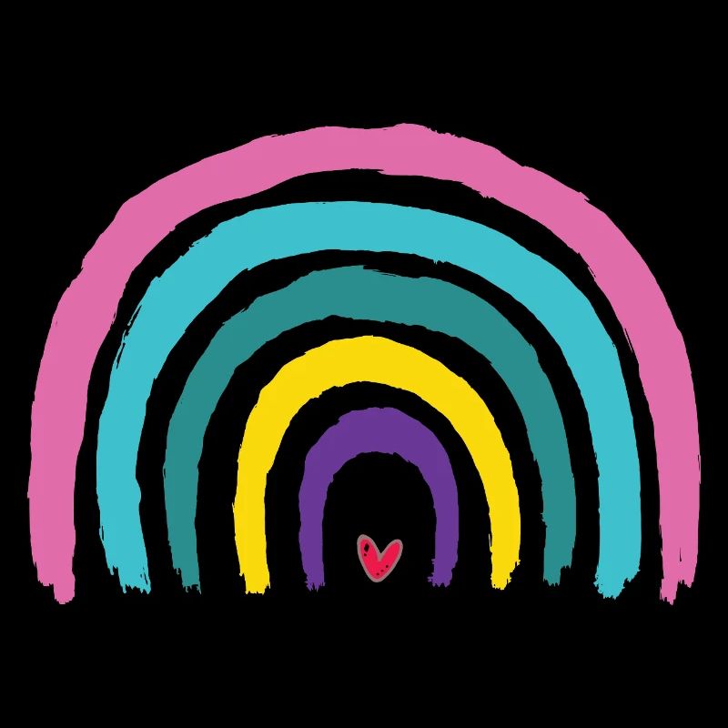 Regenbogen mit Herz Farben der 90er 