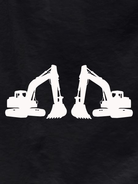 Doppel Bagger Silhouette