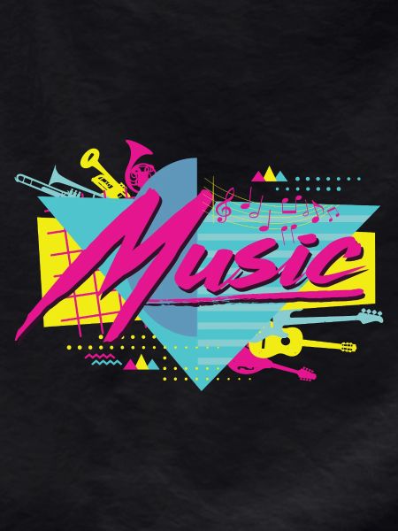 Neon Music Retro Vibe