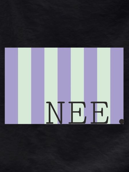 Nee Pastellstreifen Schrift