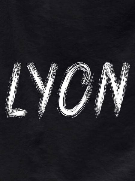 Lyon in brush letters