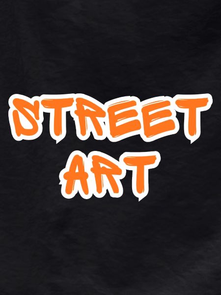 Orange Graffiti Street Art