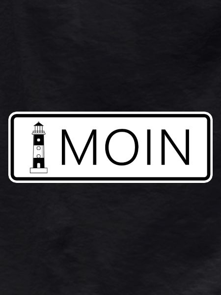 Sticker: Lighthouse with lettering Moin