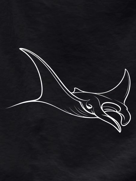 Mantarochen Linienzeichnung
