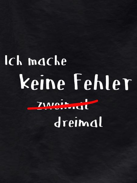 Keine Fehler 2 mal