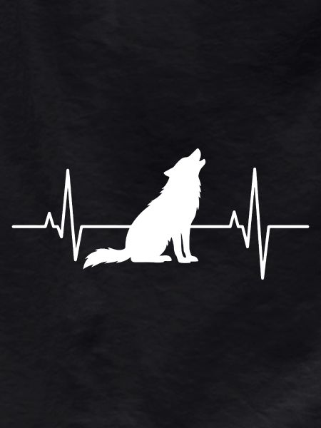 Herzschlag Wolf Silhouette