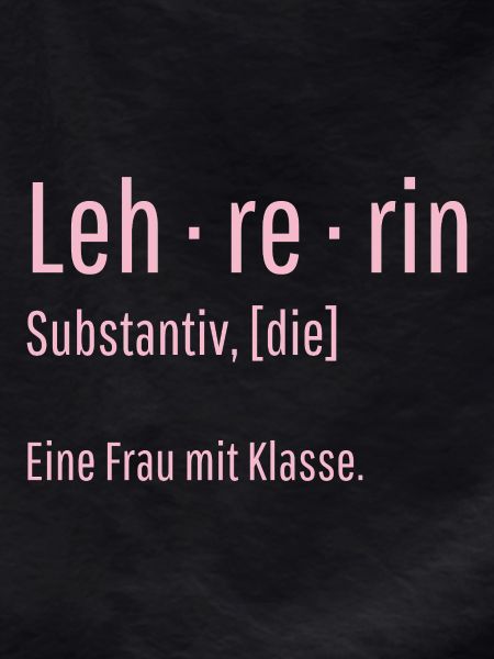 Lehrerin Substantiv Definition Schule Geschenk