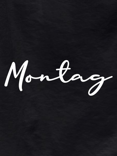 Monday lettering white