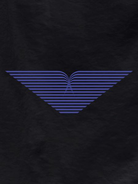 Blaues Strahlen-V Design