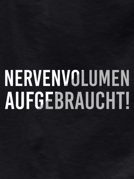 Nerve volume used up