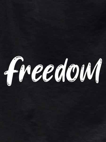 Freedom Brush Script Monochrome Statement