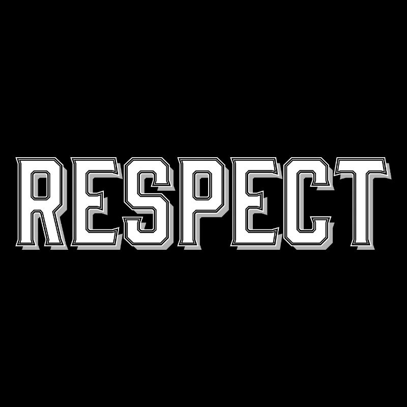 Respekt lettering with 3D effect