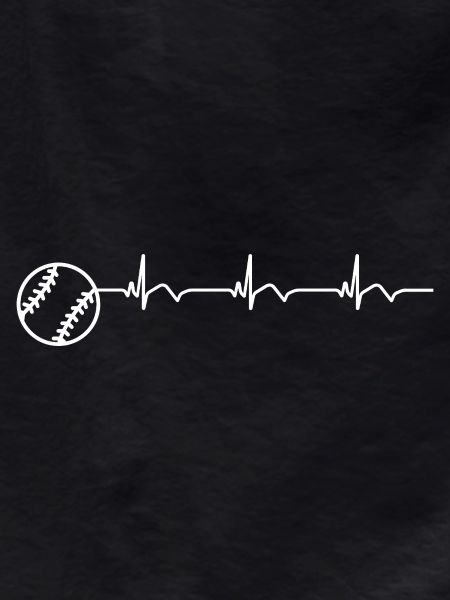 Baseball ECG Heartbeat Baseball Bat