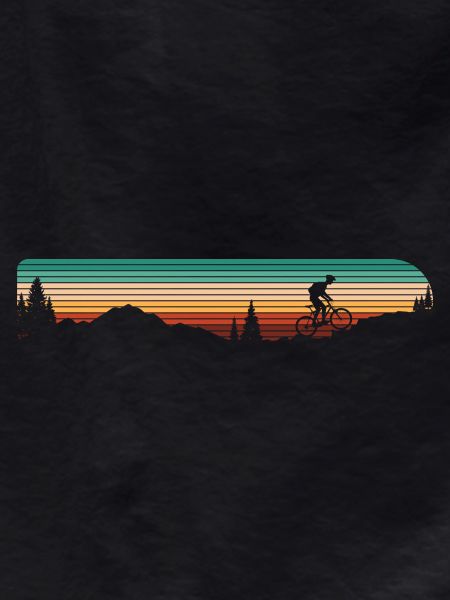 Sunset Mountain Bike Silhouette