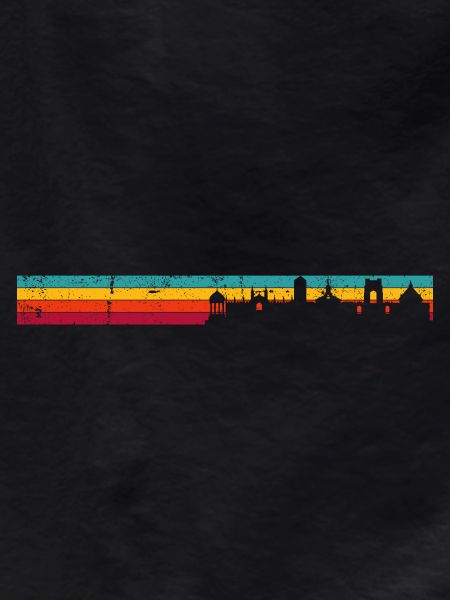 Retro Rainbow Skyline
