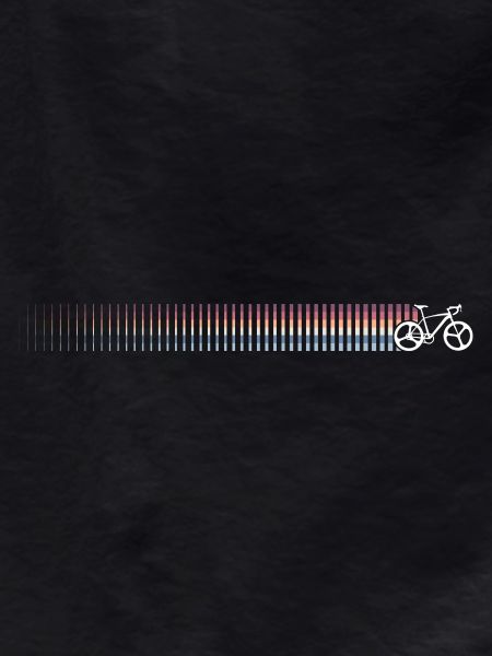 Rainbow Gradient Bicycle Silhouette