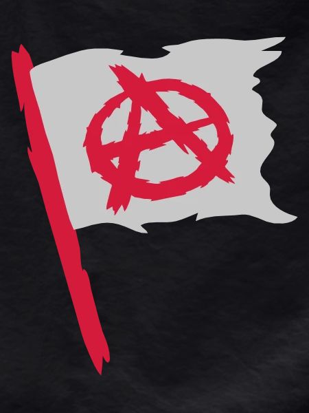 Flag anarchy symbol logo