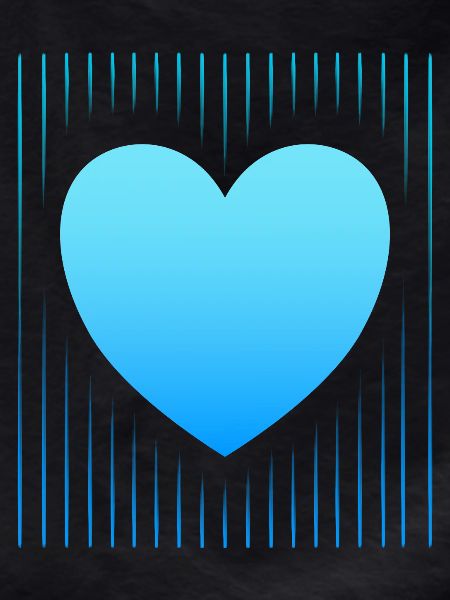 blue heart blue lines