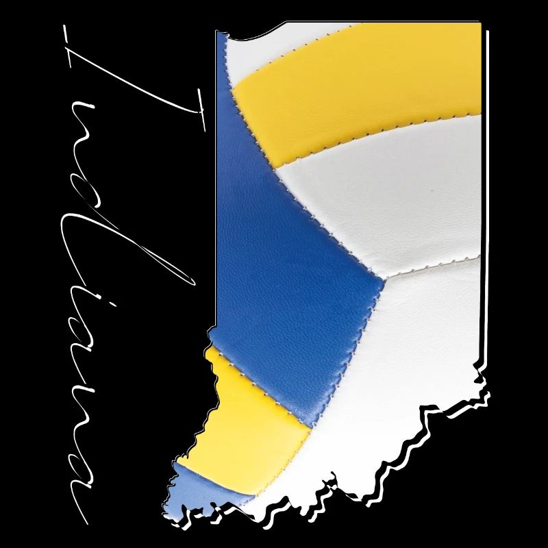 Real Volleyball in Indiana State Map IN