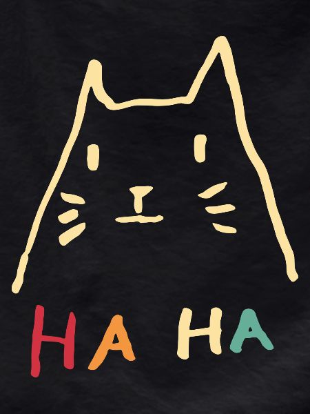 Cat Haha Retro Irony