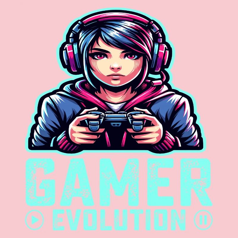 Évolution d’un gamer, design de jeu cool