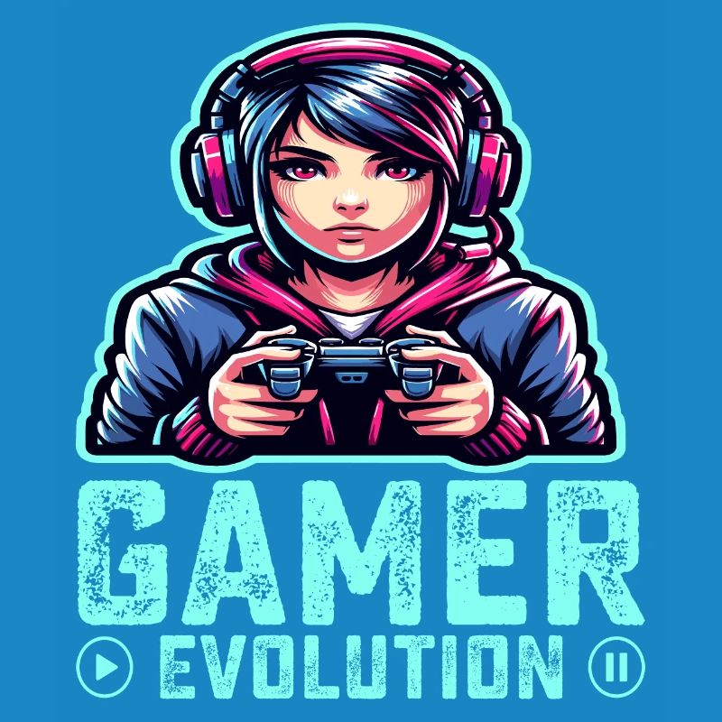 Die Evolution eines Gamers, cooles Gaming-Design