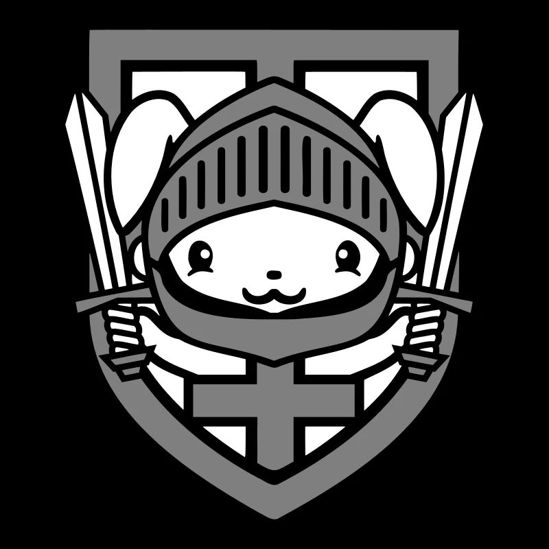 Rabbit Knight Sword Shield Armor Helmet Castle Hero