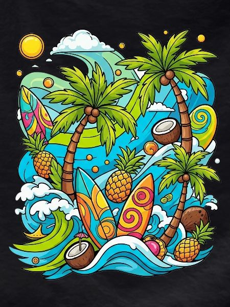 Tropical holiday pattern