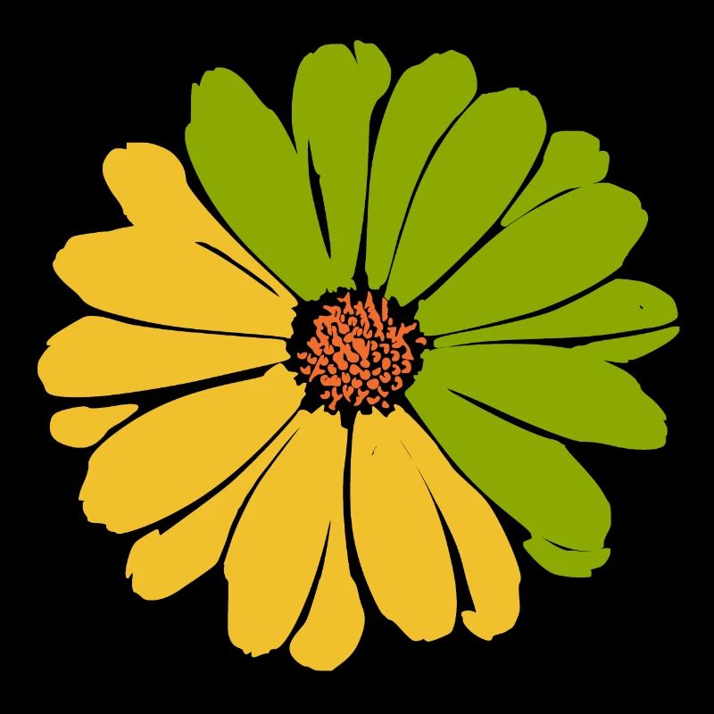 Fleur jaune vert jaune vert fleur