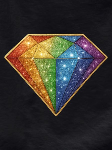 Regenbogen Glitzer-Diamant