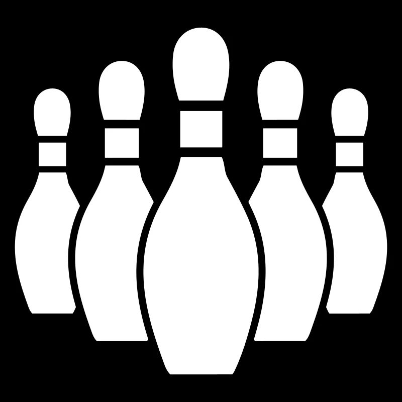 Silhouette des quilles de bowling