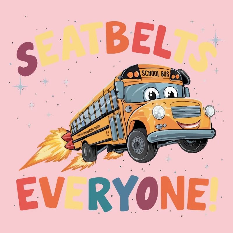 Vol de fusée du bus scolaire spatial
