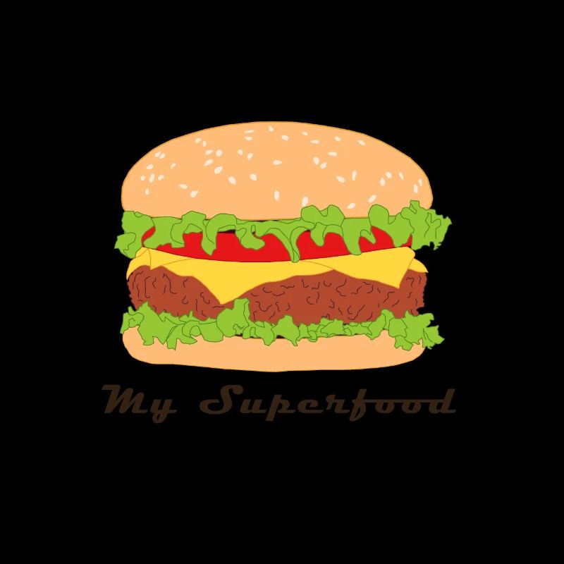 Comic Hamburger mit Spruch