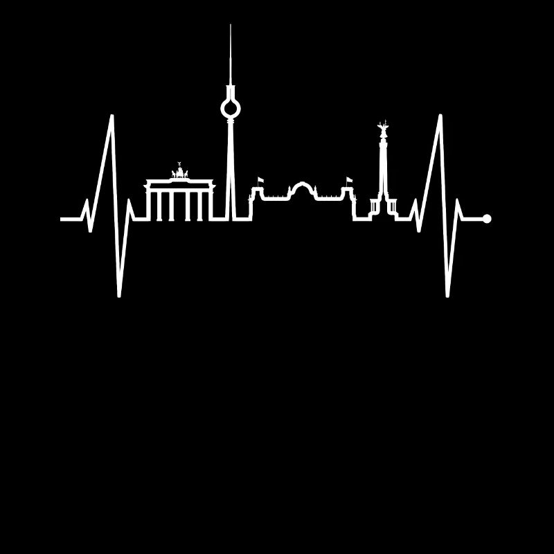 Berlin Herzschlag Skyline Puls Geschenk Souvenir