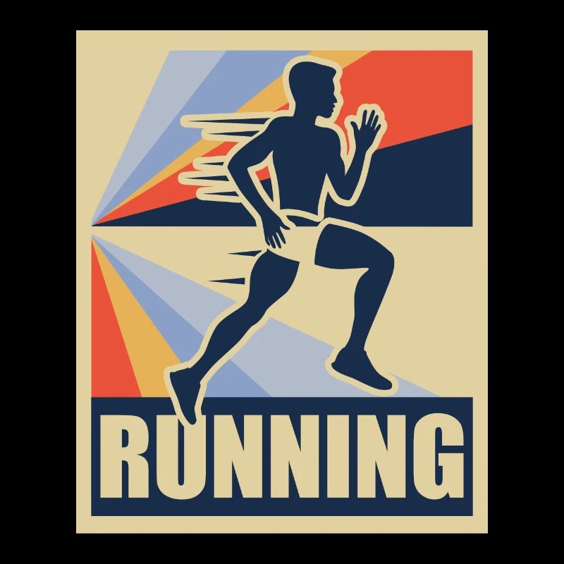 Running Retro Running Runner Sport Cadeau
