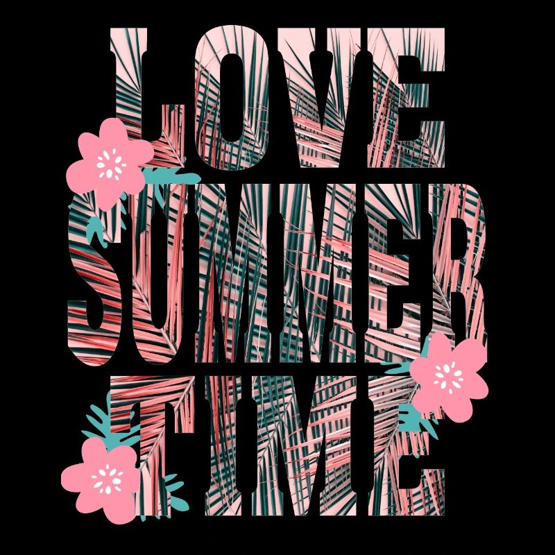 Love Summer Time Palmen Sommer Geschenk