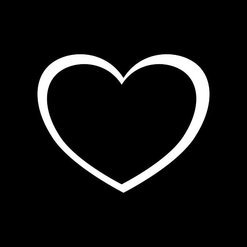 Balançoire transparente symbole du coeur blanc