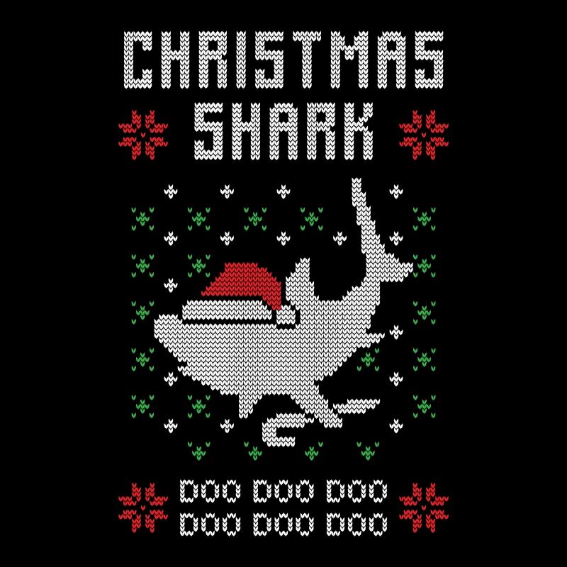 Requin de Noël moche Noël