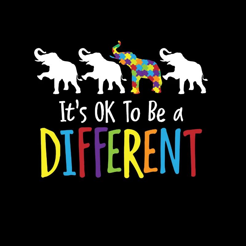 It s ok to be different - Elefant Autismus Autist