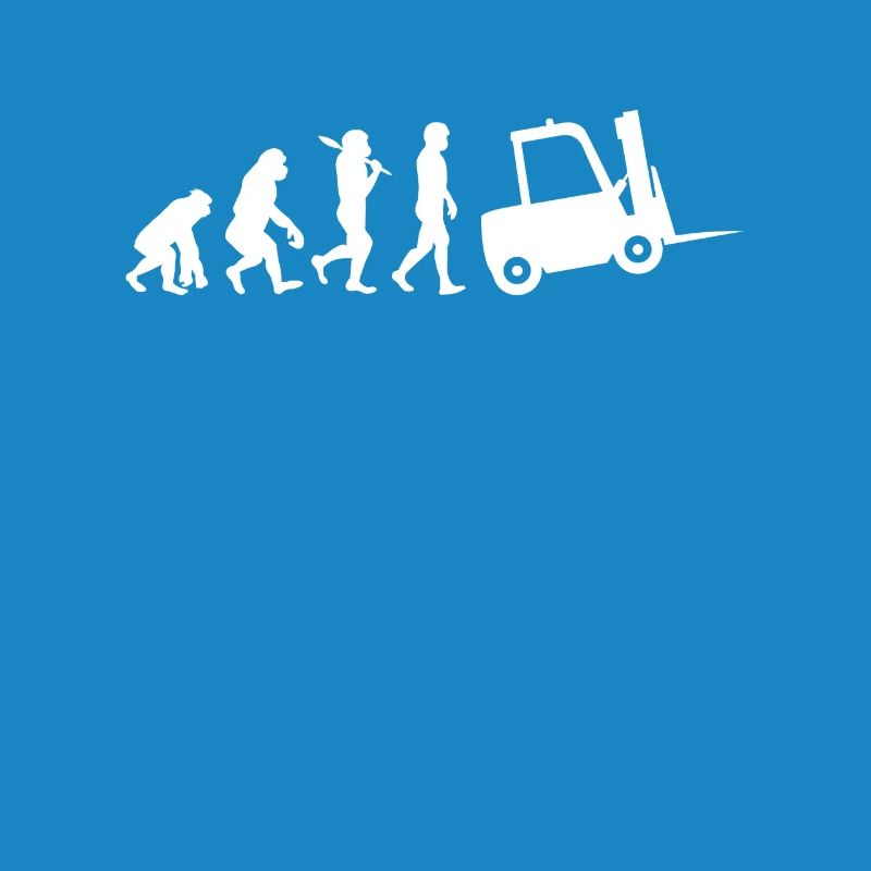 Staplerfahrer Evolution mit Gabelstapler Shirt