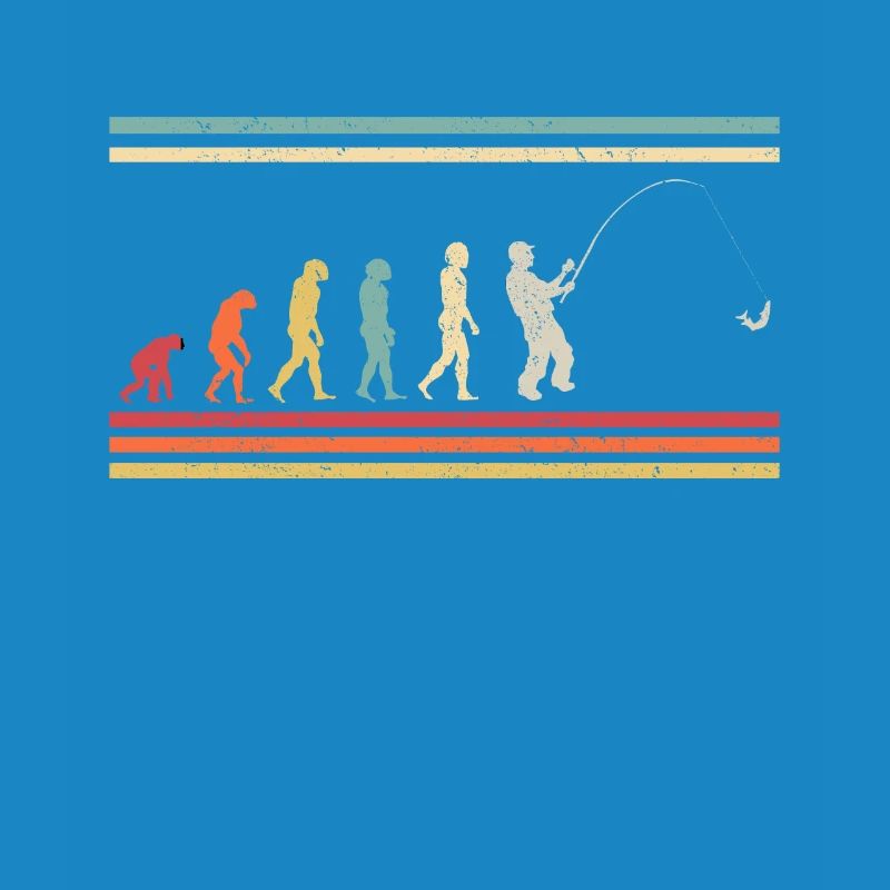 Evolution Angeln Angler - Retro