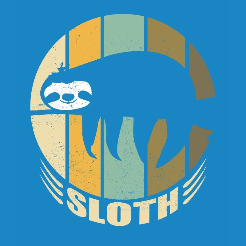 Sloth Retro Sloth Funny Gift Idea Present