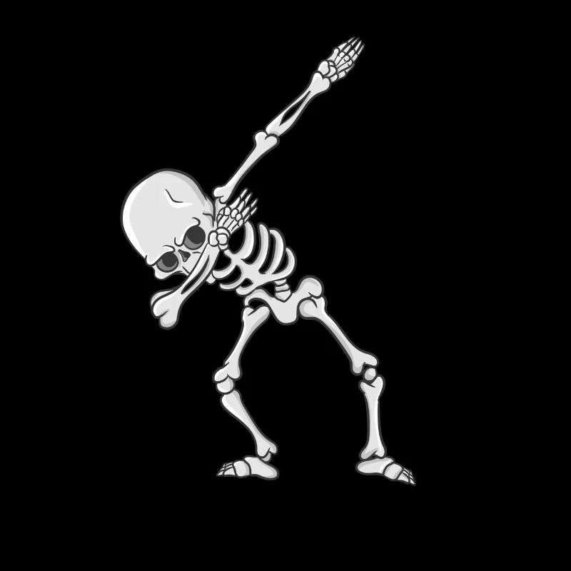 Skeleton dabbing dance