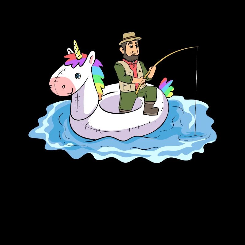 Pêcheur de bateau en caoutchouc de flottaison de licorne