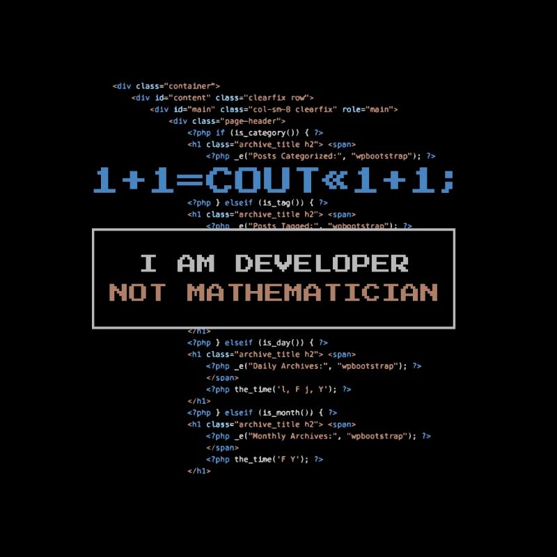 Funny developer saying no math ace