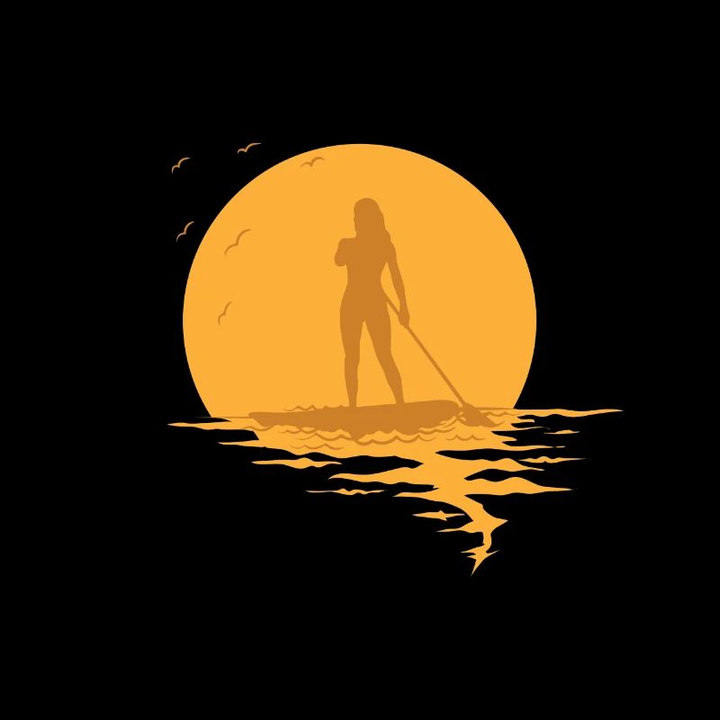 Stand up paddle SUP coucher de soleil