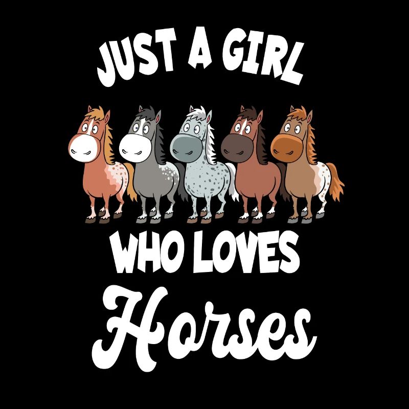 Juste une fille qui aime la conception de chevaux pour une
