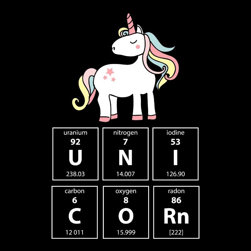 Einhorn Chemie Unicorn Regenbogen Geschenk