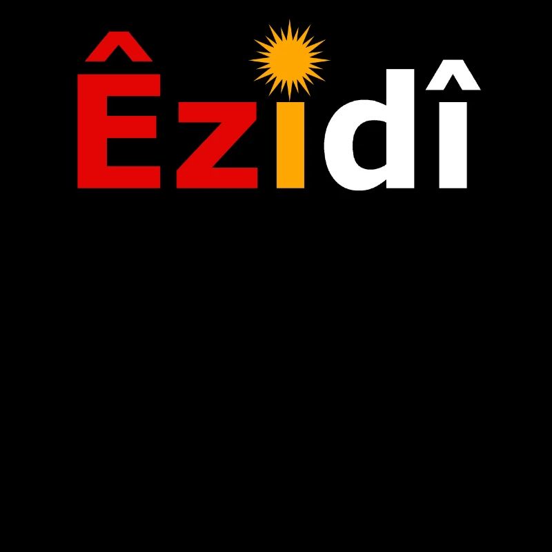 Ezidi mit yezidi Flagge