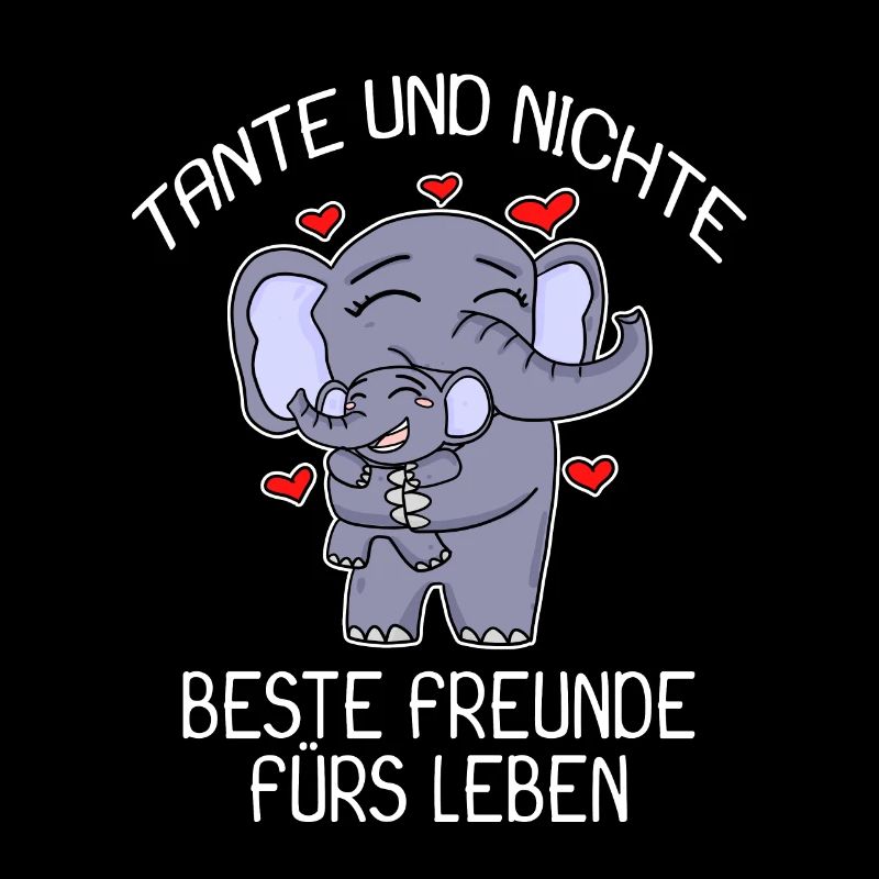 Tante und Nichte Bindung Beste Freunde Elefanten